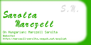 sarolta marczell business card